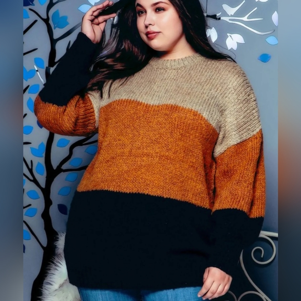 Knit Colorblock Sweater